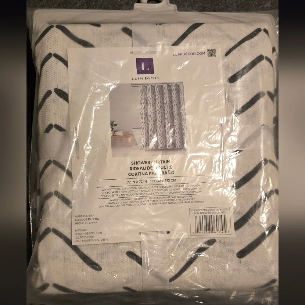 Black and White Shower Curtain